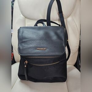 Travelon Black Backpack with Gold Accents